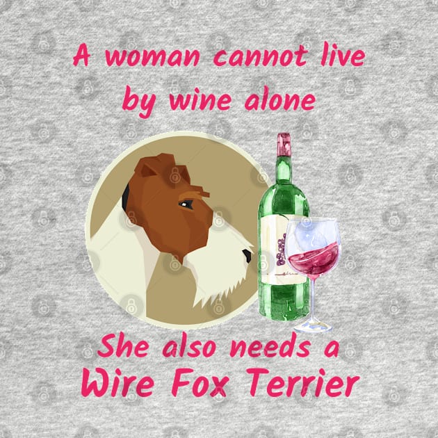 A Funny Wire Fox Terrier and Wine by onepony